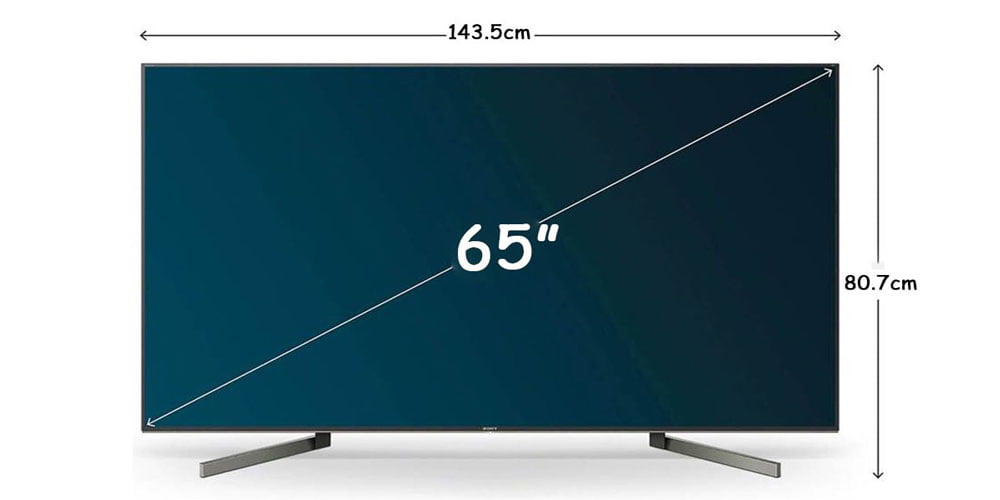ابعاد تلویزیون سایز 65