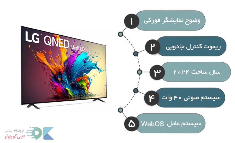 مشخصات فنی و خرید تلویزیون ال جی QNED90T 