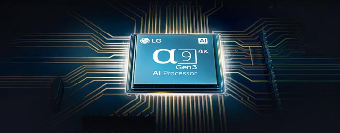 پردازنده ی هوشمند آلفا 9 در تلویزیون 77ZXPUA ال جی